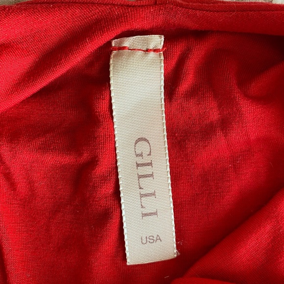 ModCloth | Red jersey knit dress with braid detail - Picture 3 of 6